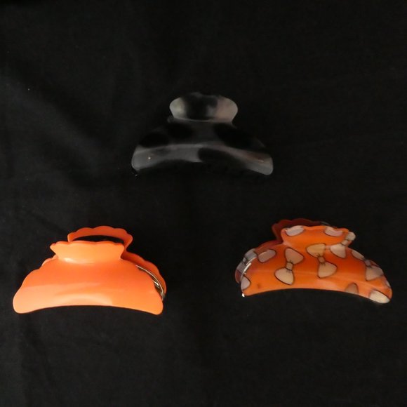 SET OF 3 | Hair Claw Clips | Plastic With Metal Springs - Picture 1 of 10